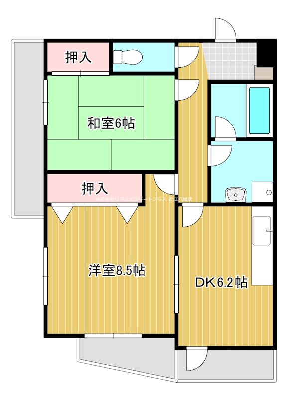 日光ハイツ八日市壱番館の間取り