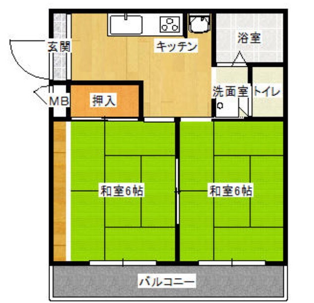 神戸市須磨区須磨本町のマンションの間取り