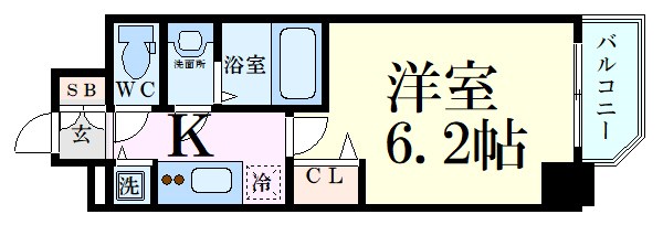 プレサンス大阪ゲートシティの間取り