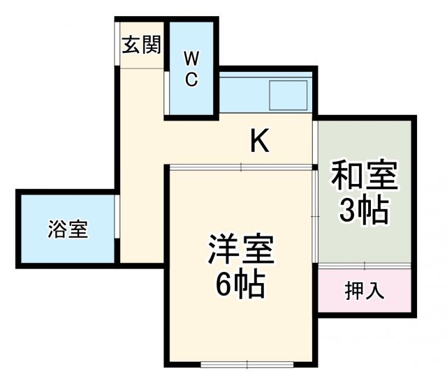 名古屋市南区三条のアパートの間取り