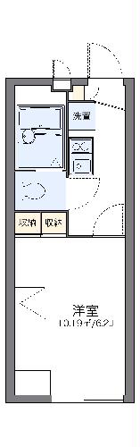 レオパレスＨｅａｒｔＷａｌｋの間取り