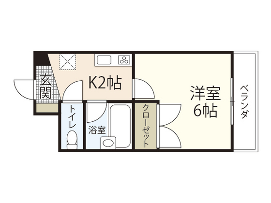 広島市安芸区中野のアパートの間取り