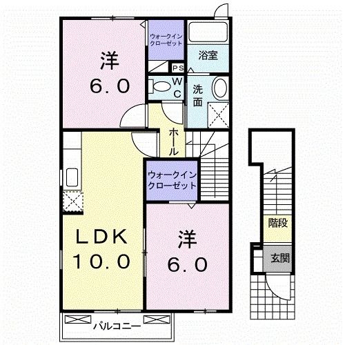 アグリティーノII　Ａ棟の間取り