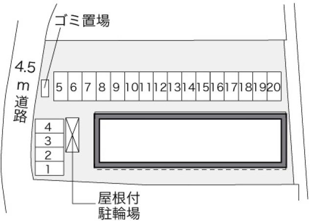 【レオパレスマーブルの駐車場】