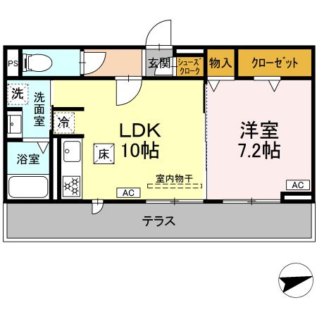 Ｄ－ａｖａｎｃｅ六名の間取り