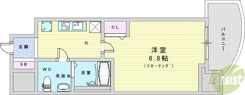 吹田市江坂町のマンションの間取り