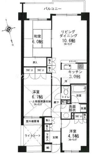 【大田区南雪谷のマンションの間取り】