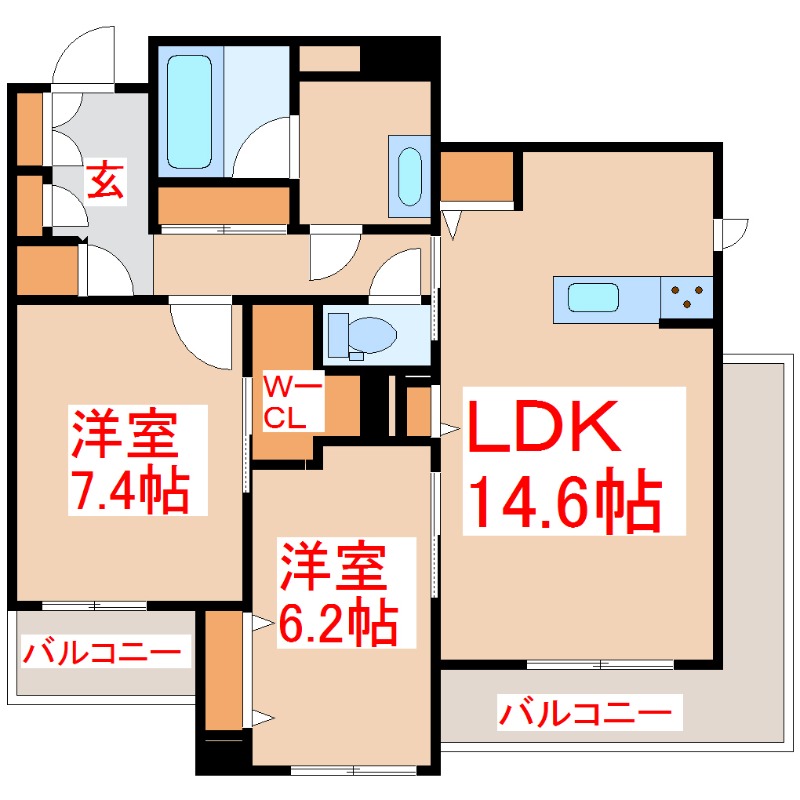 シャーメゾンプレミア椿の間取り