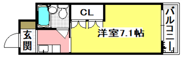 茨木市北春日丘のマンションの間取り