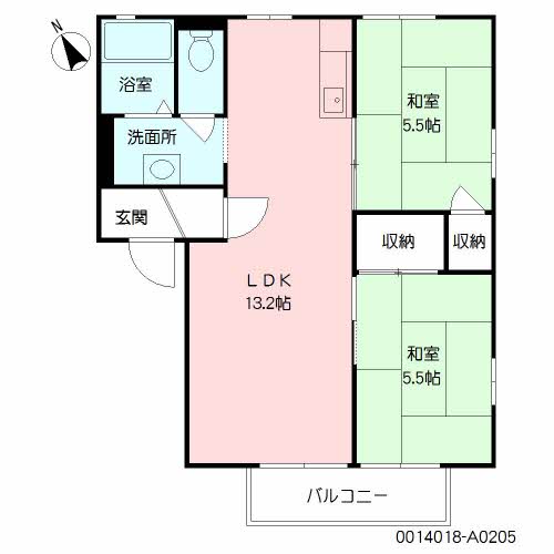 オオノニューコーポ　Ａ棟の間取り