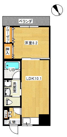 米子市博労町のマンションの間取り