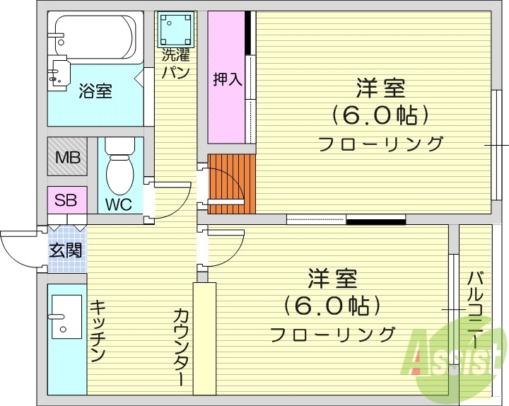 アーバンフラッツ西山の間取り