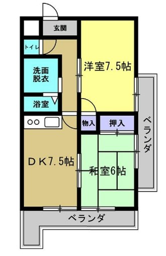 サンライフ白山の間取り