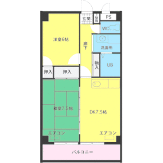 アーバンコア堀之内の間取り