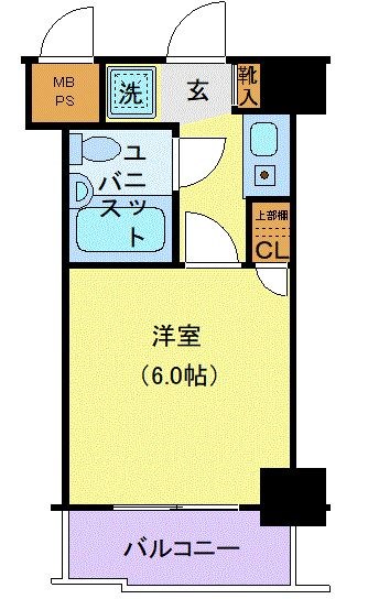 横浜市神奈川区新町のマンションの間取り