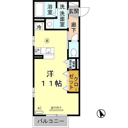 加西市北条町古坂のアパートの間取り