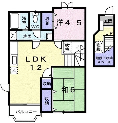 クレストールたんぽぽＢの間取り