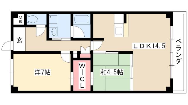 ベルドミール南堀越の間取り