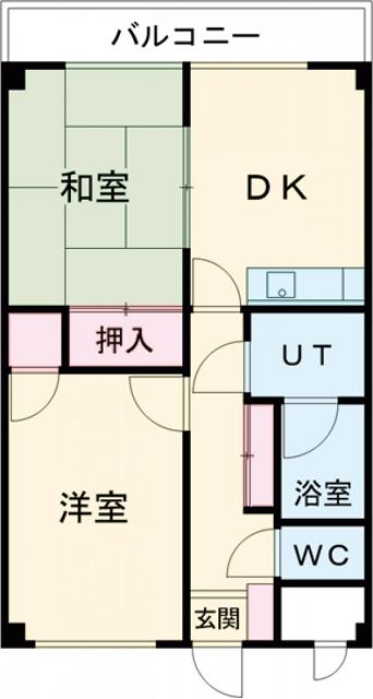 新潟市秋葉区小須戸のアパートの間取り