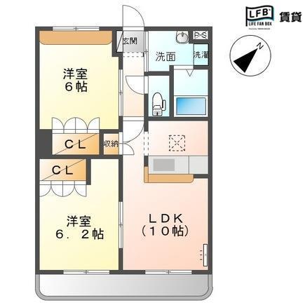 クレシア羽島Ｂ棟の間取り