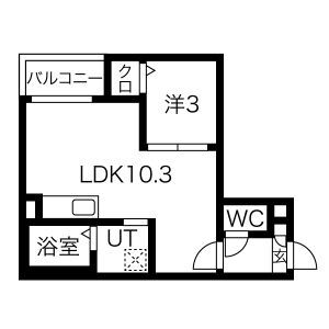 名古屋市中川区戸田ゆたかのアパートの間取り