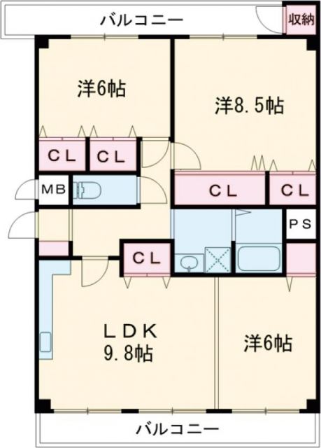 医生ヶ丘エストリルの間取り