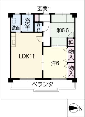 マンション久保田の間取り