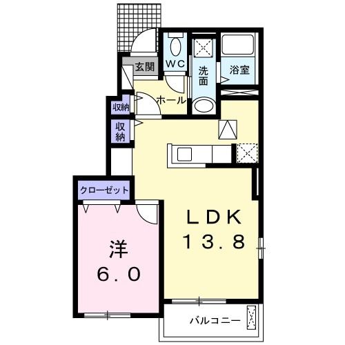 鈴鹿市道伯町のアパートの間取り