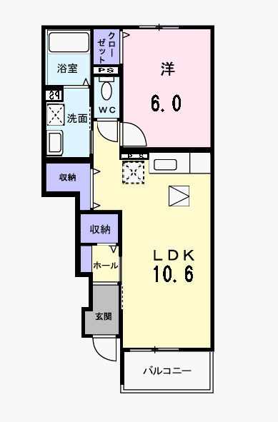 小平市小川町のアパートの間取り