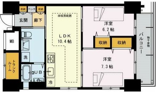 千代田区神田東松下町のマンションの間取り