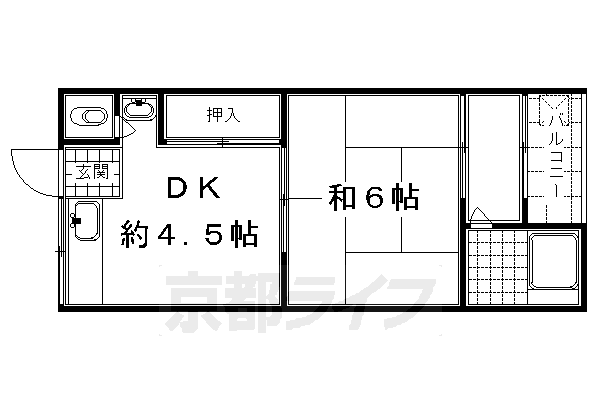 京都市東山区本瓦町のマンションの間取り