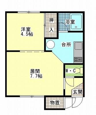 ハイツエルムA棟の間取り