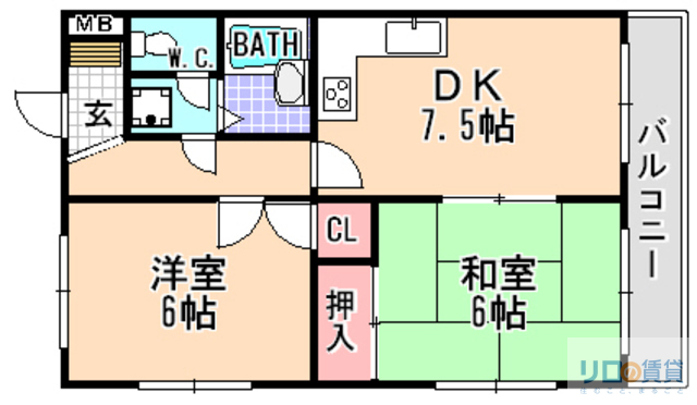 ダンディライオン宝塚IIの間取り