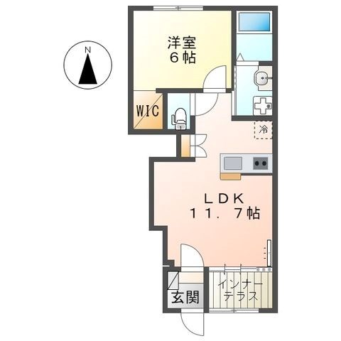 海老名市中新田のアパートの間取り