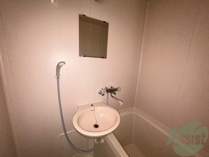 洗面設備　洗面台のお写真です。鏡もあるので身支度がしやすそうです。