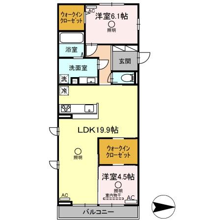 マーレ京町の間取り