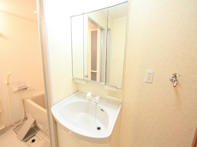 洗面設備　脱衣所　独立洗面台付（シャンプードレッサー付）