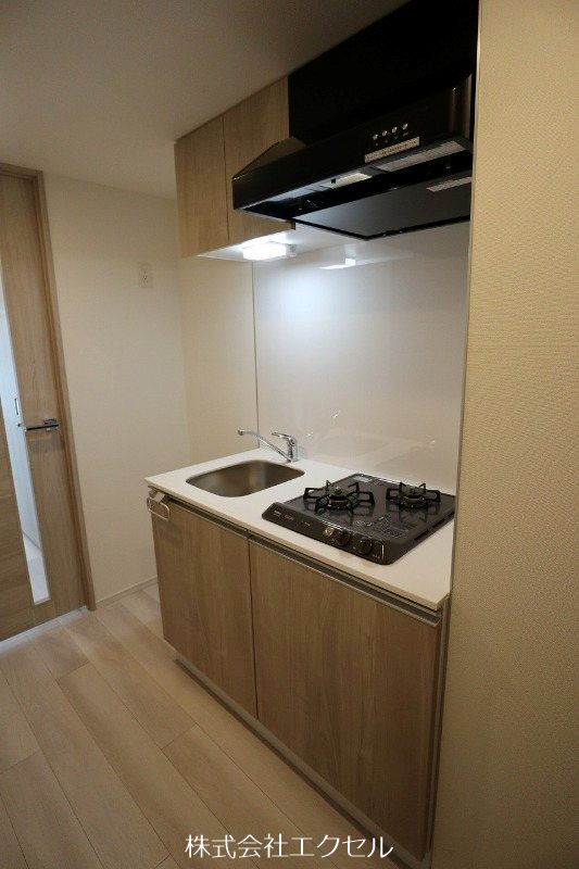 キッチン　2口ガスコンロのシステムキッチン完備♪