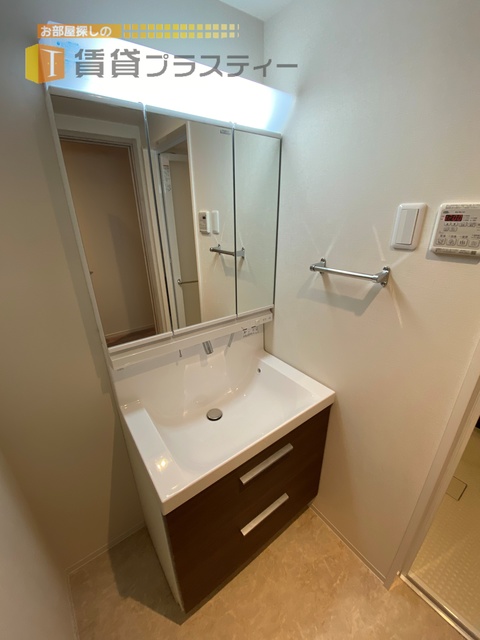 洗面設備　準備の捗る独立タイプ