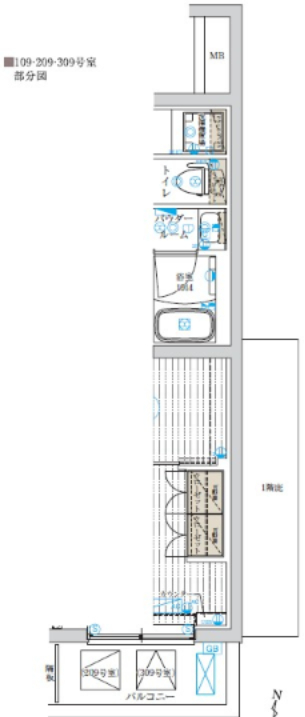 その他　109号室 部分図