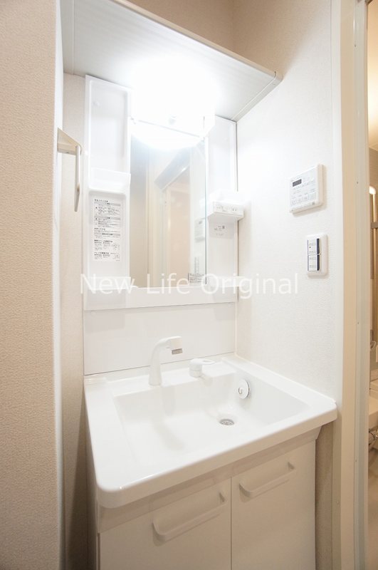 洗面設備　シャワー付きの独立洗面台です♪