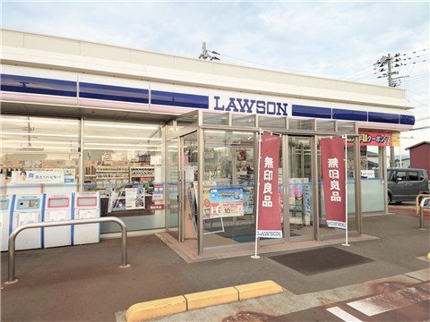 コンビニ　ローソン　上越富岡南店（コンビニ）まで80m