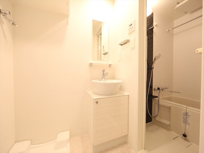 洗面設備　脱衣所　独立洗面台　収納スペース有