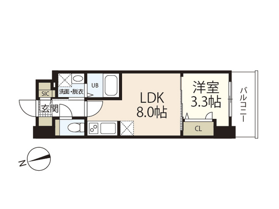 S-RESIDENCE広島駅clarityの間取り写真