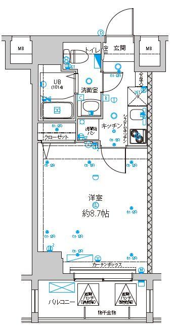 日暮里・舎人ライナー 見沼代親水公園駅 徒歩2分 12階建 築13年の間取り写真