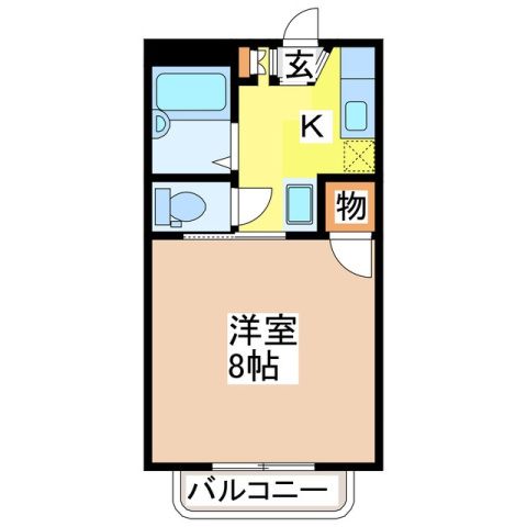 沖本ハイツCの間取り写真