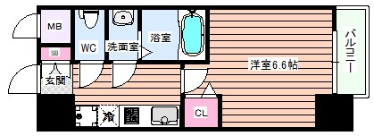 フレアコート梅田の間取り写真