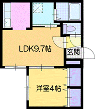 地下鉄東西線 南郷１３丁目駅 徒歩8分 4階建 築6年の間取り写真