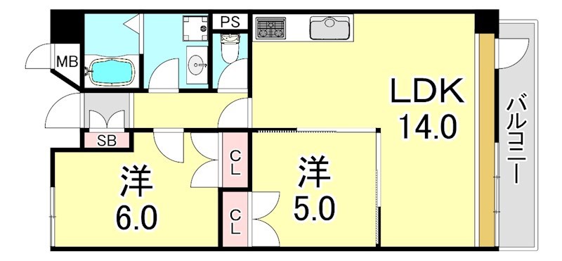 HKマンションの間取り写真