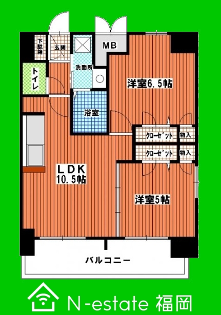 地下鉄空港線 姪浜駅 徒歩1分 14階建 築18年の間取り写真